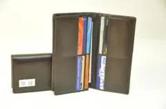メンズ長財布、牛革、本革、多機能、ブラウン