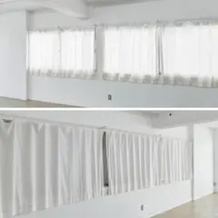 【引取限定】リネン生地の簡易カーテン一式 江東区森下駅付近でお渡し希望