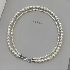 パール調 ネックレス レディース 二連 上品 高見え フォーマル 結婚式