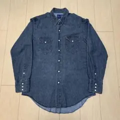 Wrangler デニム ウエスタンシャツ 80s〜90s 16 34 アメリカ