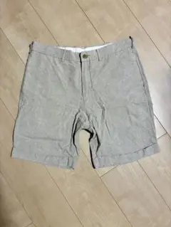 【10/14まて限定値下げ】　GU 麻混 ショートパンツ ベージュ Mサイズ