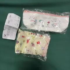 水森亜土　ポーチ&バッグコレクション　ペンポーチ　エコバッグ イエローガチャ