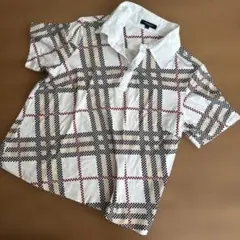 BURBERRYLONDON★ メガチェック柄ポロシャツ レディース　15サイズ