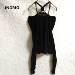 INGRIO キャミソール ブラック ストラップ ネックライン ゴールド ラメのサムネイル