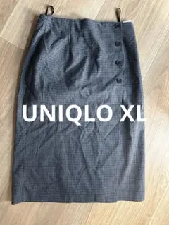 UNIQLO ユニクロ XL チェック ラップスカート