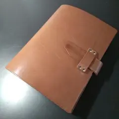 一枚革国産サドルレザー手帳　A5サイズブラウン訳有