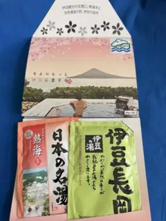 日本の名湯 入浴剤 2包セット 熱海 伊豆長岡 バスクリン ケース入り