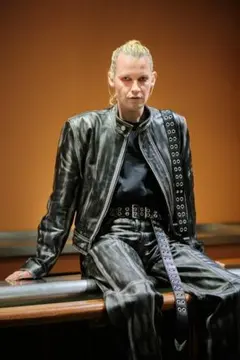 レザー ワイドパンツ