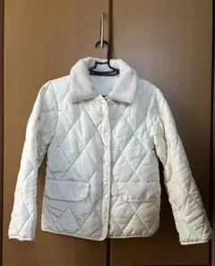 アイボリー キルティング ダウンジャケット Ｓ