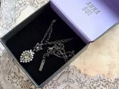 ANNA SUI アナスイ ハート 蝶 バタフライ 黒　 ビーズ ネックレスのサムネイル