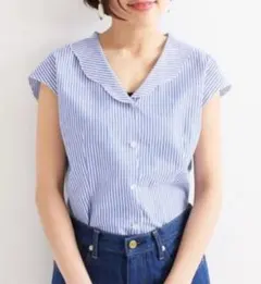 IENA sese スカラップブラウス ホワイト 美品 - メルカリ