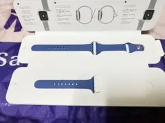 純正品 Apple Watch スポーツバンド ブルー パープル リネンブルー
