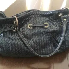 編み編みブラックハンドバッグ ボッデガ sly moussy