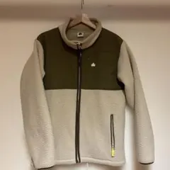 LOGOS フリースジャケット M ベージュ/オリーブ