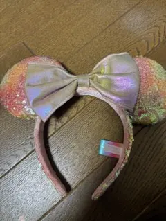 ディズニー カチューシャ 40周年スパンコールピンクオーロラカチューシャミニー