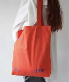 オレンジ トートバッグ