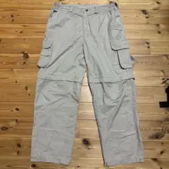 古着 00s REI ナイロン パンツ カーゴ ブルー ワイド 極太 ギミック 00s〜 REI 2way ワイド ギミックナイロンカーゴパンツ コンバーチブル