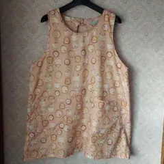 スイーツ柄ピンクエプロン冬物