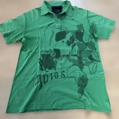 緑色スカルデザインポロシャツ Lサイズ