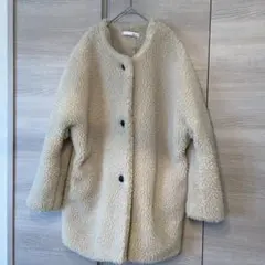 Via.J ボアジャケット クリーム色M