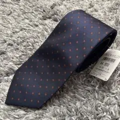 TAILOR FIELDS ネイビー ドット柄 ネクタイ　スーパードット