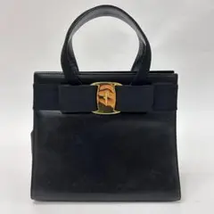 こ様専用です！フェラガモ ハンドバッグ リボン ブラック