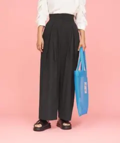 CITEN ハイウエストワイドタックパンツ 着回し