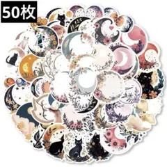 262　ステッカー　お裾分け　フレークシール　海外　防水　韓国　月　植物　猫