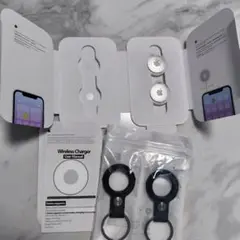 未使用 Apple AirTag シルバー 2個　キーホルダー付き
