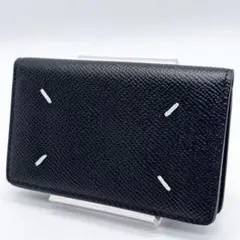 未使用に近い✨ メゾンマルジェラ　カードケース　名刺入れ 4ステッチ　ブラック