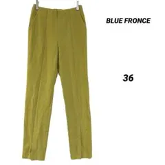 BLUE FRONCE 裾スリット ウエストゴム テーパードパンツ 36