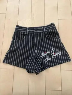 ZIDDY ストライプ刺繍ハーフパンツ