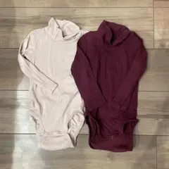 H&M オーガニックコットンロンパース 2色セット