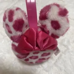 ディズニー　ミニー 耳あて イヤーマフ ヒョウ柄