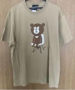 BEAMST クマキャラクター Tシャツ L ベージュ