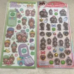 正規品　うるちゅるポップシール　平成はっぴーフォン　モンチッチ