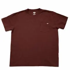 ディッキーズ 半袖Tシャツ ロゴパッチ 胸ポケット 無地 XL ワインレッド系のサムネイル