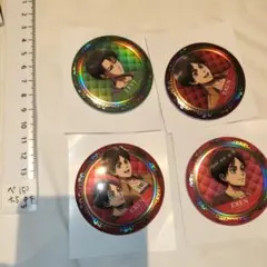 リヴァイ エレン ホログラム缶バッジ 4個セット