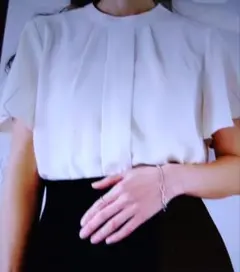 Ranan/(W)[UVカット/抗菌防臭]タックデザインフリルブラウス