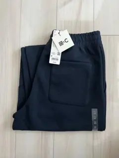 新品‼️UNIQLO:C スウェットワイドパンツ　ネイビー