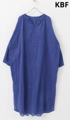 KBFアーバンリサーチドアーズ 2WAYボリュームギャザーワンピース ブルー