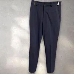 UNIQLO ユニクロ　スマートアンクルパンツ　ネイビー　チェック柄