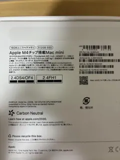 Apple Mac mini M4 16GB 512GBのサムネイル