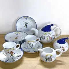 1930年代　 オハイオアート ブリキ　おままごと ミニ ティーセット 5点 1930年代 オハイオアート ブリキ おままごと ミニ ティーセット 5点