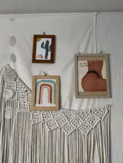 ハンドメイド　絵画　3点セット