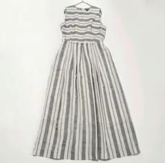 トゥモローランド エフェクトランダム ノースリーブワンピース リネン混 М