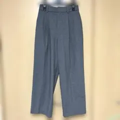 ユニクロ タックワイドパンツ グレー Mサイズ