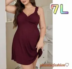 《新品 7Ｌ》ワインレッド色 キャミソール/レディース大きいサイズ