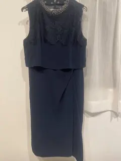 PINKO 刺繍フリル袖オールインワン ネイビー - メルカリ