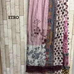 ETRO エトロ ペイズリー柄 カシミヤ シルク ポンチョ ケープ 総柄 ETRO エトロ ペイズリー柄 カシミヤ シルク ポンチョ ケープ 総柄